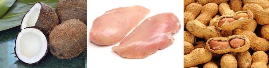 Émincé de poulet aux&nbsp;cacahuètes